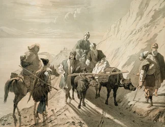 The Sevan or Gokcha Lake, Transcaucasia, plate 23 from a book on the Caucasus, engraved by Eugène Le Roux (1807-63), published by Alfred Léon Lemercier, Paris, 1847